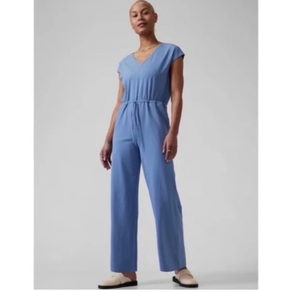 Athleta Willow Jumpsuit in Cottage Blue Size XL